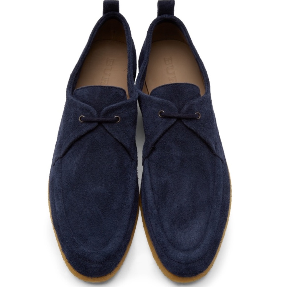 Burberry Prorsum Tobias suede navy loafers